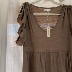 Max Studio Taupe/Brown Midi Dress